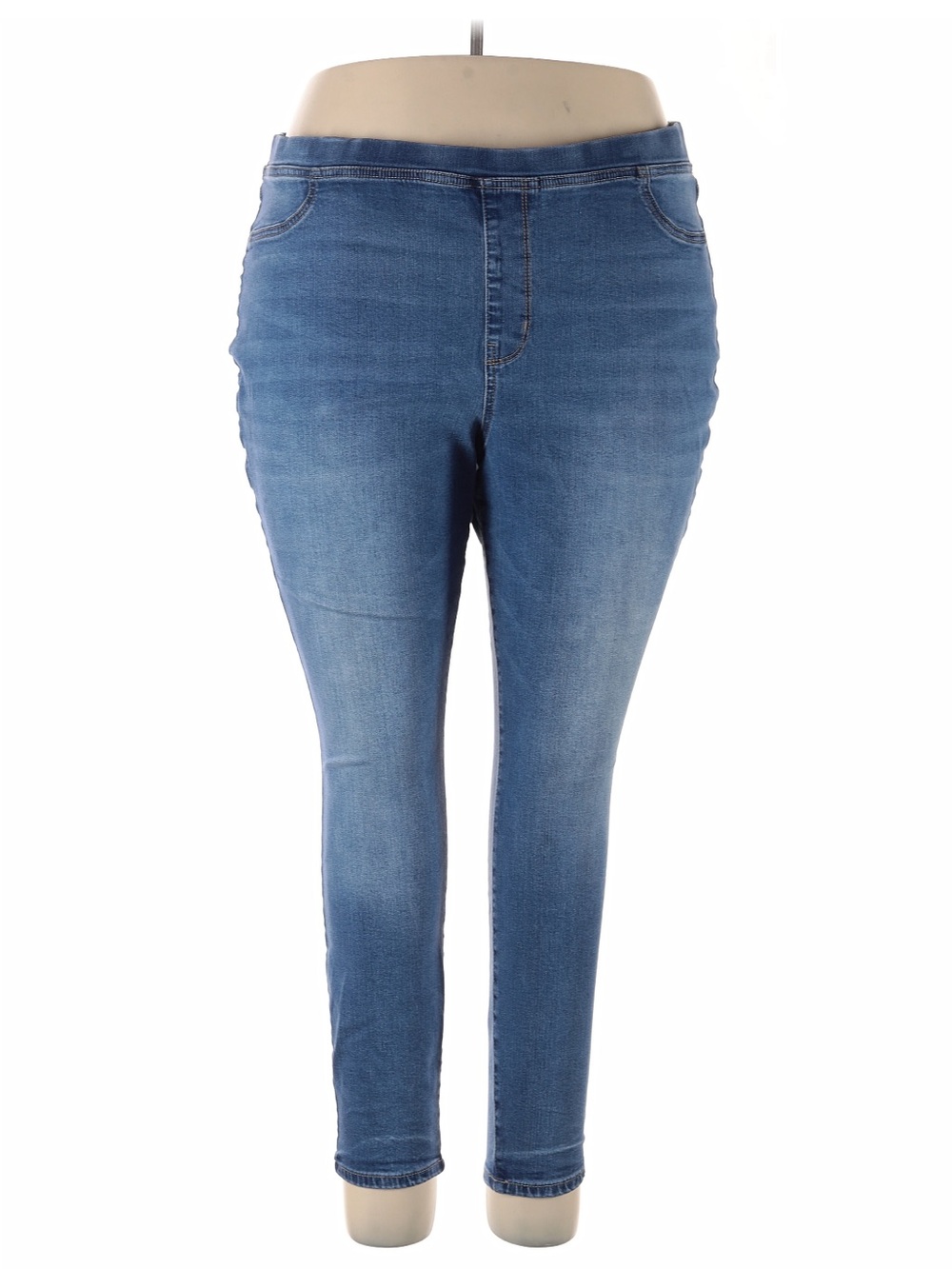 Wonderly Medium Blue Stretch Jeggings - Slim Fit